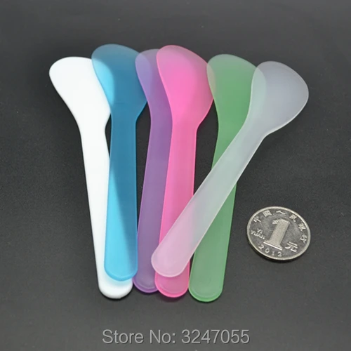 

100pcs/lot DIY Plastic Facial Mask Stick Cream Mixing Spatulas Spoon, Cosmetic Plastic Beauty Tool Kits, DIY Classic Mask Scoops