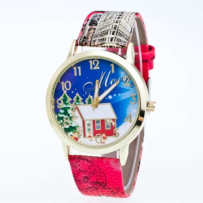 Новые модные мужские и женские студенческие часы сказка рождественский дом