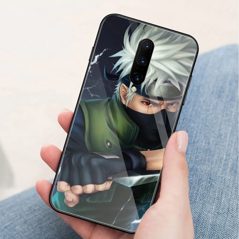 Чехол для Oneplus 7 pro Kakshi Glass back cover naruto 6t coque for 1 + 5 5t 6 | Мобильные телефоны и аксессуары
