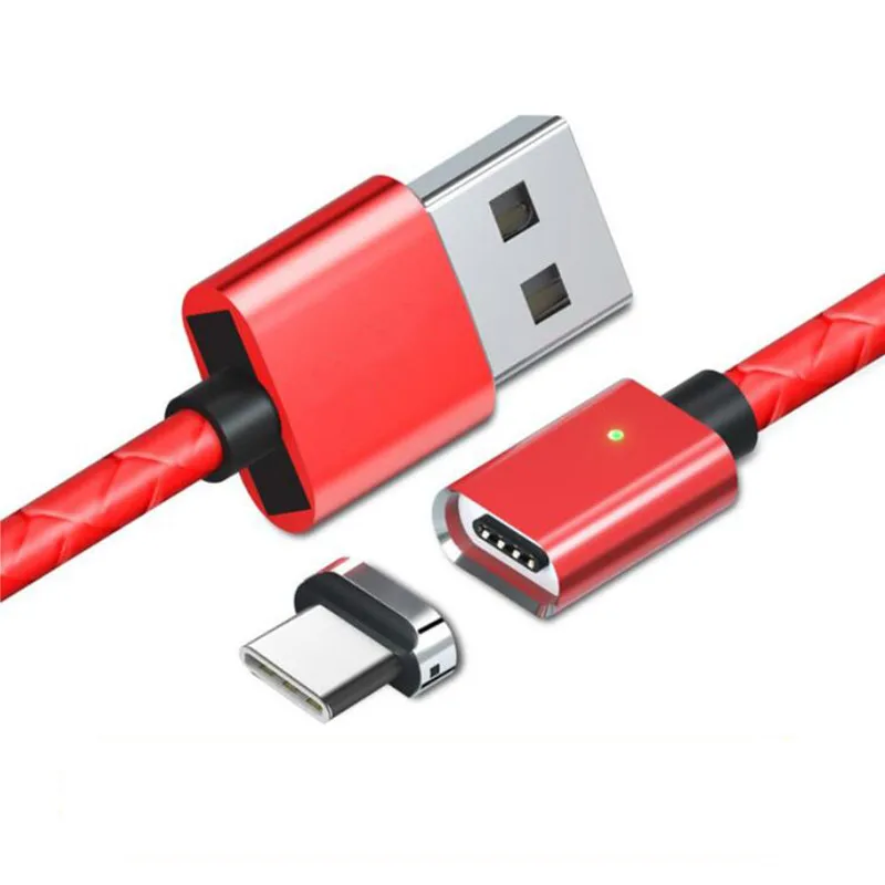 1Cable 1 Plug Red JUSFYU Магнитный кабель Micro usb type C адаптер для быстрой зарядки телефона Microusb type-C магнитное зарядное устройство usbc для iphone samsung xiaomi - Тип штекера: 1Cable 1 Plug Red