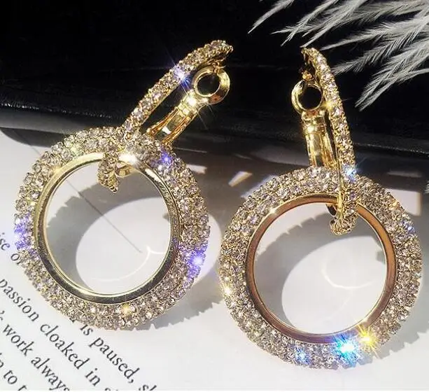 Style 3 Gold KMVEXO, винтажные металлические массивные серьги для женщин, новинка, розовый, синий кристалл, модные свисающие серьги, свадебные ювелирные изделия, подарок - Окраска металла: Style 3 Gold
