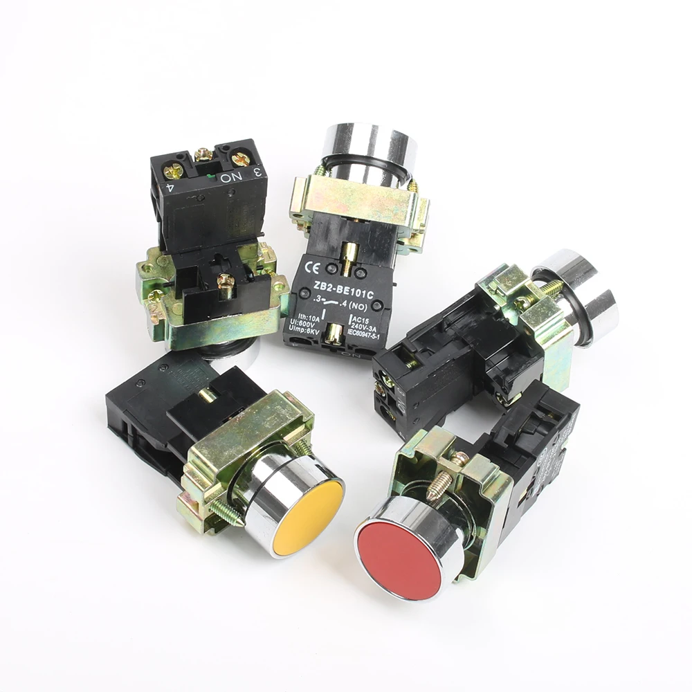 XB2 BZ42 BZ21 BZ51 BZ61 BZ31self Locking плоская кнопка переключатель NO/NC 22 мм|push button light switch|push starter