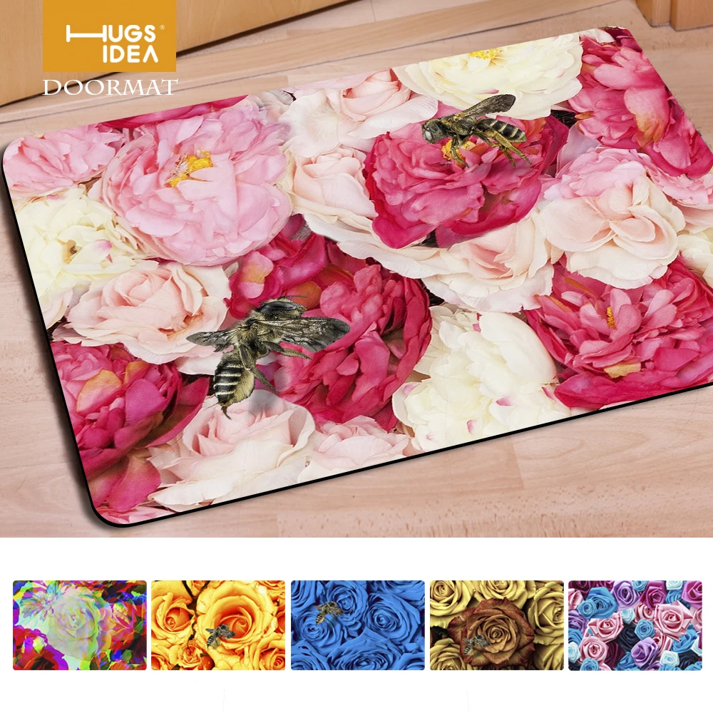 Разноцветный Противоскользящий коврик для прихожей и гостиной|flower clogs|flower shaped latex