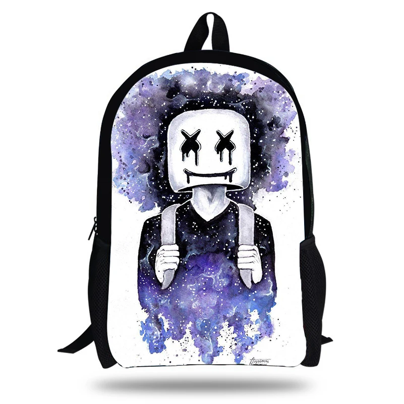 Новый рюкзак Marshmello черный для детей модные школьные сумки мальчиков и девочек