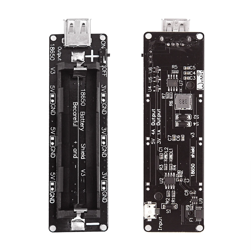 ESP32 18650 Батарея держатель Щит Плата расширения V3 с USB кабель|Печатные платы| |