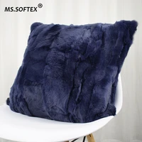 ms softex rex rabbit fur pillowcase patchwork real rabbit skin pillow cushion soft cushion cover genuine fur homes free shipping