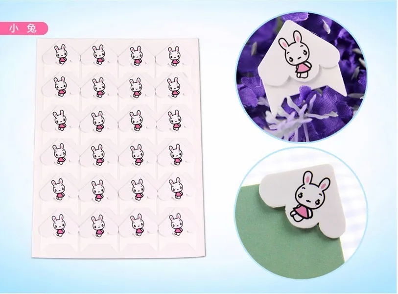 24 шт./лот DIY мультфильм милые животные угол милые бумажные наклейки для фотоальбомов рамки украшения Скрапбукинг 11 цветов