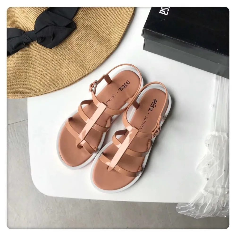 Новинка года; женские босоножки Melissa; бразильская женская обувь из прозрачного пластика; Женская Повседневная прозрачная обувь; женские сандалии Melissa