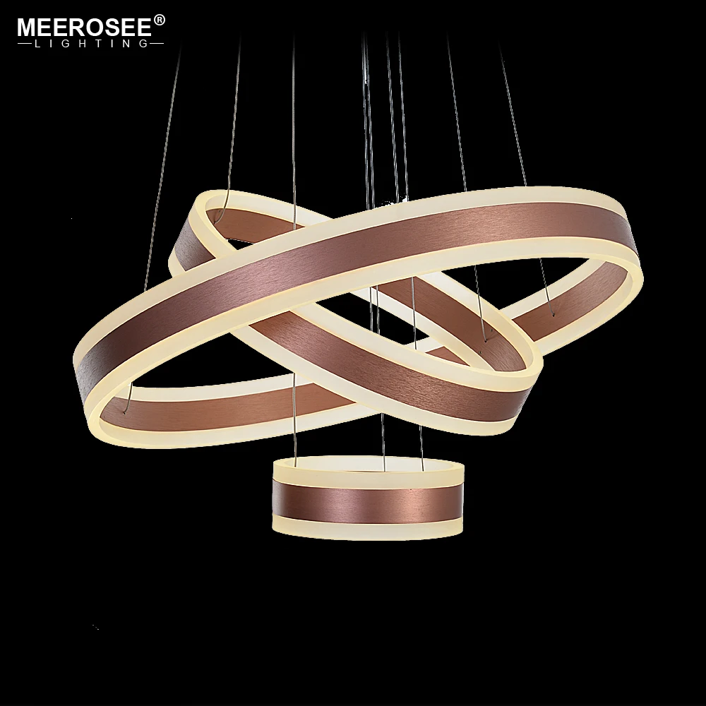 Современные подвесные светильники с 3 кольцами светодиодный светильник для