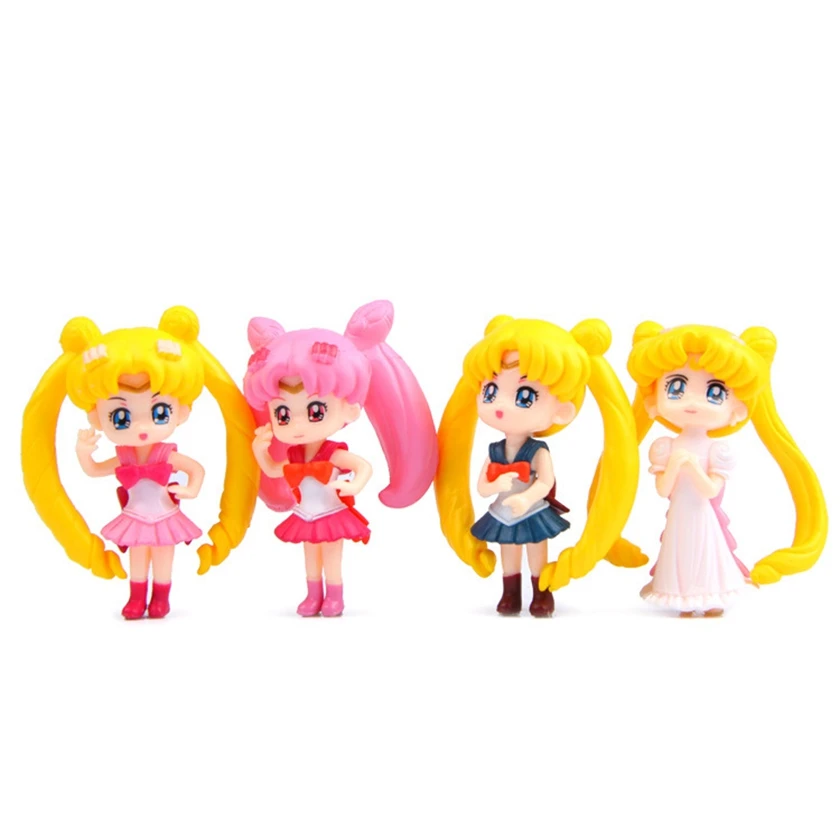 4pcs/set Janpanese Anime Sailor Moon PVC Doll Figure Collections Toys Gifts 4 styles | Игрушки и хобби