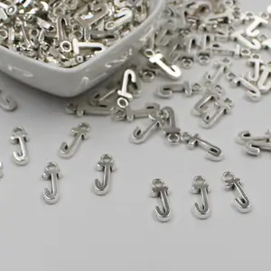 Двусторонний алфавит (J), буквенный ярлык, подвеска с инициалами, изготовление ювелирных изделий, 20 шт.