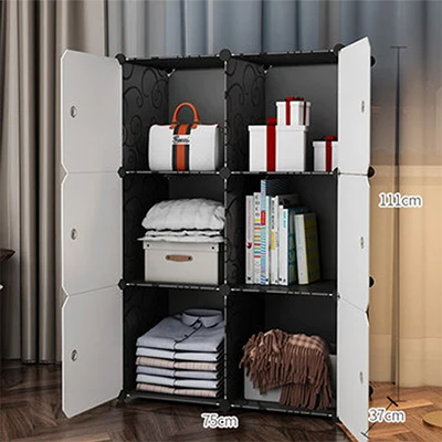 Мебель для спальни Органическая, когда четверть Шкаф DIY нетканый складной портативный шкаф для хранения, мебель для спальни шкаф - Цвет: Многоцветный