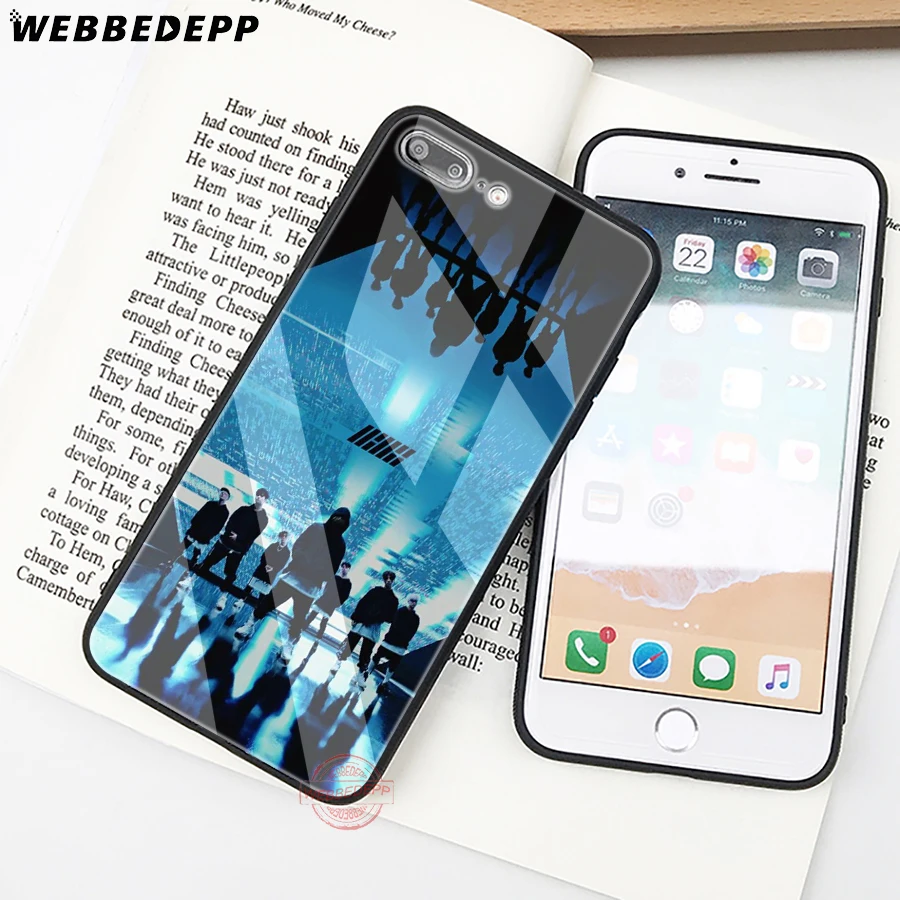 WEBBEDEPP Ikon Kpop Tempered Glass Phone Case for Apple iPhone XS Max XR X 8 7 6S Plus 5S SE | Мобильные телефоны и