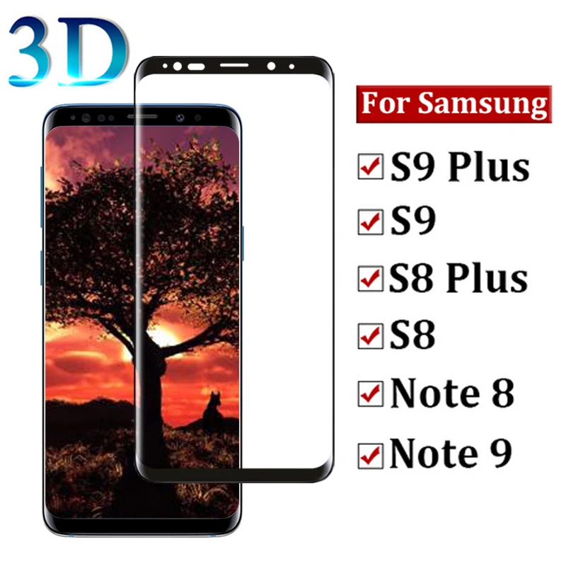 3D изогнутое защитное стекло Защита экрана для Samsung Galaxy S8 S9 S20 S21 Ultra S 21 Plus Note 8 9 20 армированное закаленное