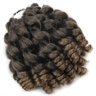 канекалон Ямайский bounce curl вязаный крючком Наращивание волос Плетение волос серая палочка кудрявые кроше волосы