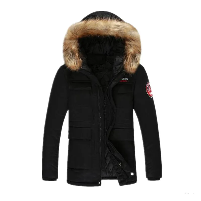 2017 модные корейские мужские зимние пальто и куртки парные приталенные меховые