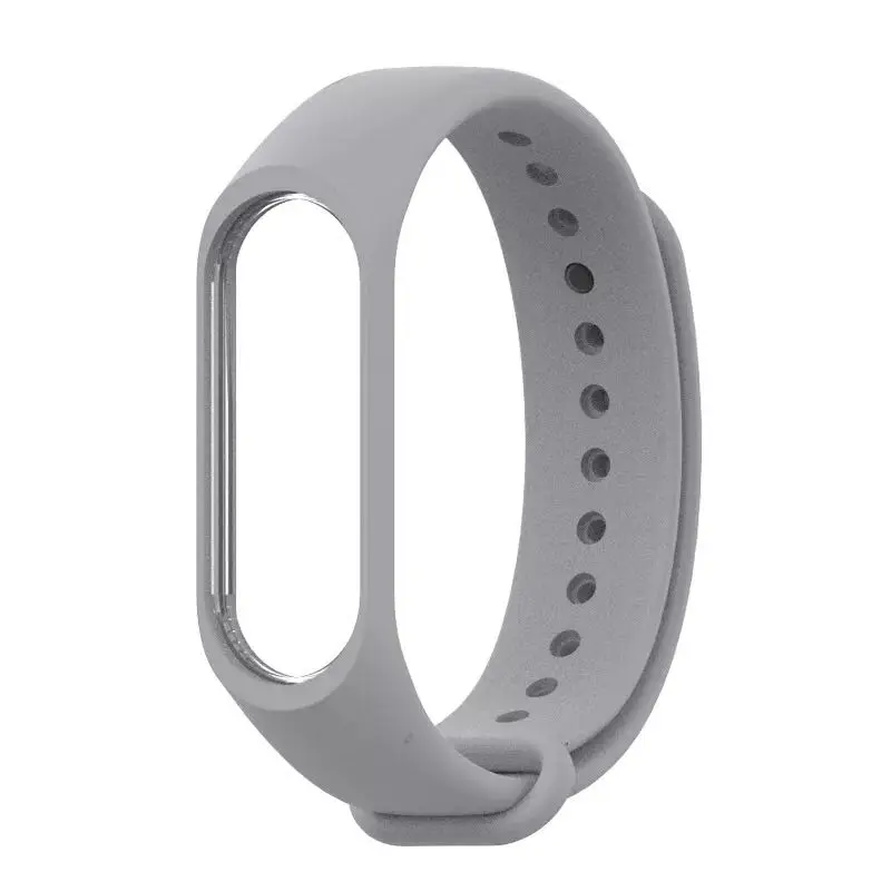 Серый Браслет для Xiaomi mi Band 4 спортивный ремешок часы силиконовый ремешок для mi band 4 аксессуары браслет mi band 4 ремешок - Цвет: Серый