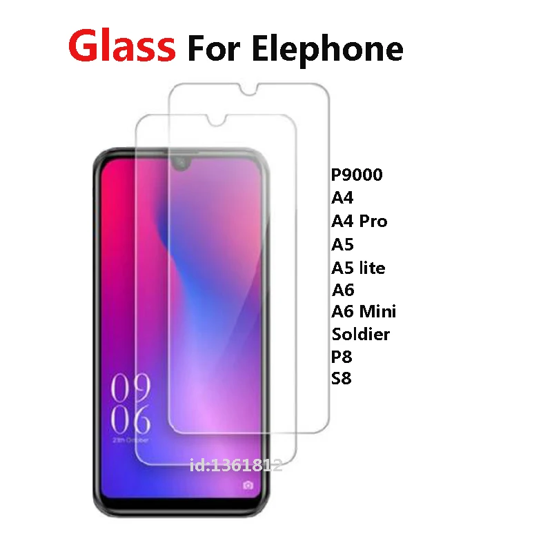 Закаленное стекло для Elephone A4 A5 A6 Mini lite Pro Защитное Soldier P8 S8 P9000 защита экрана