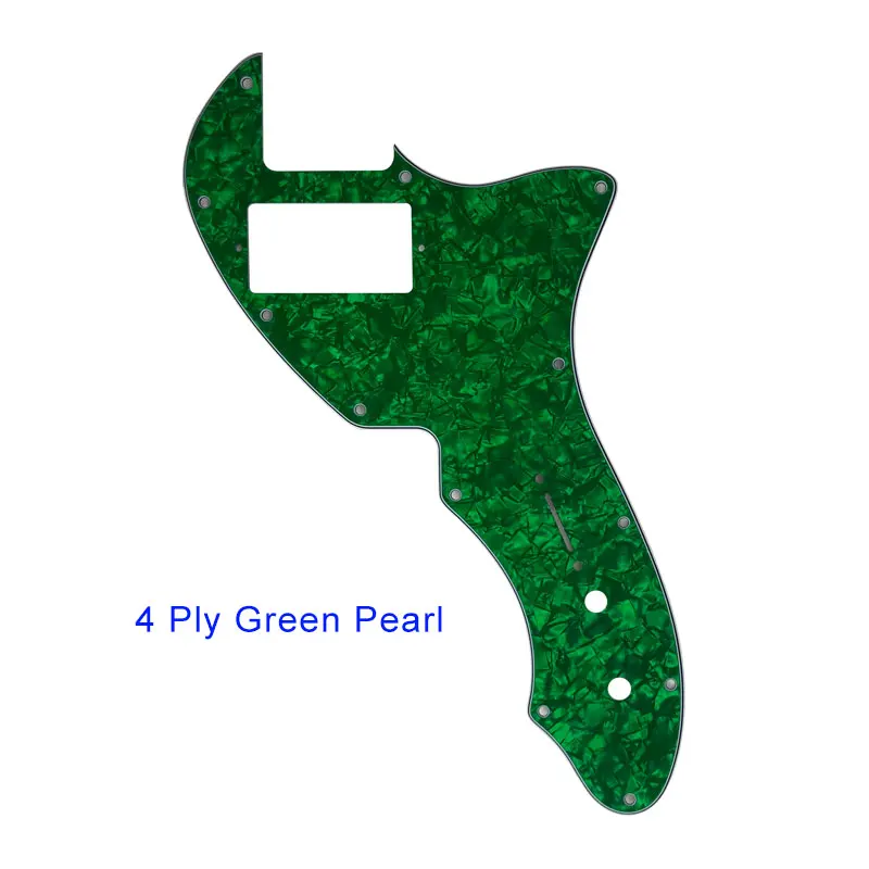 4Ply Green Pearl Pleroo пользовательские гитарные части-для США Thinline Tele 69 гитарная накладка с PAF хамбакером царапина пластины, Многоцветный выбор - Цвет: 4Ply Green Pearl