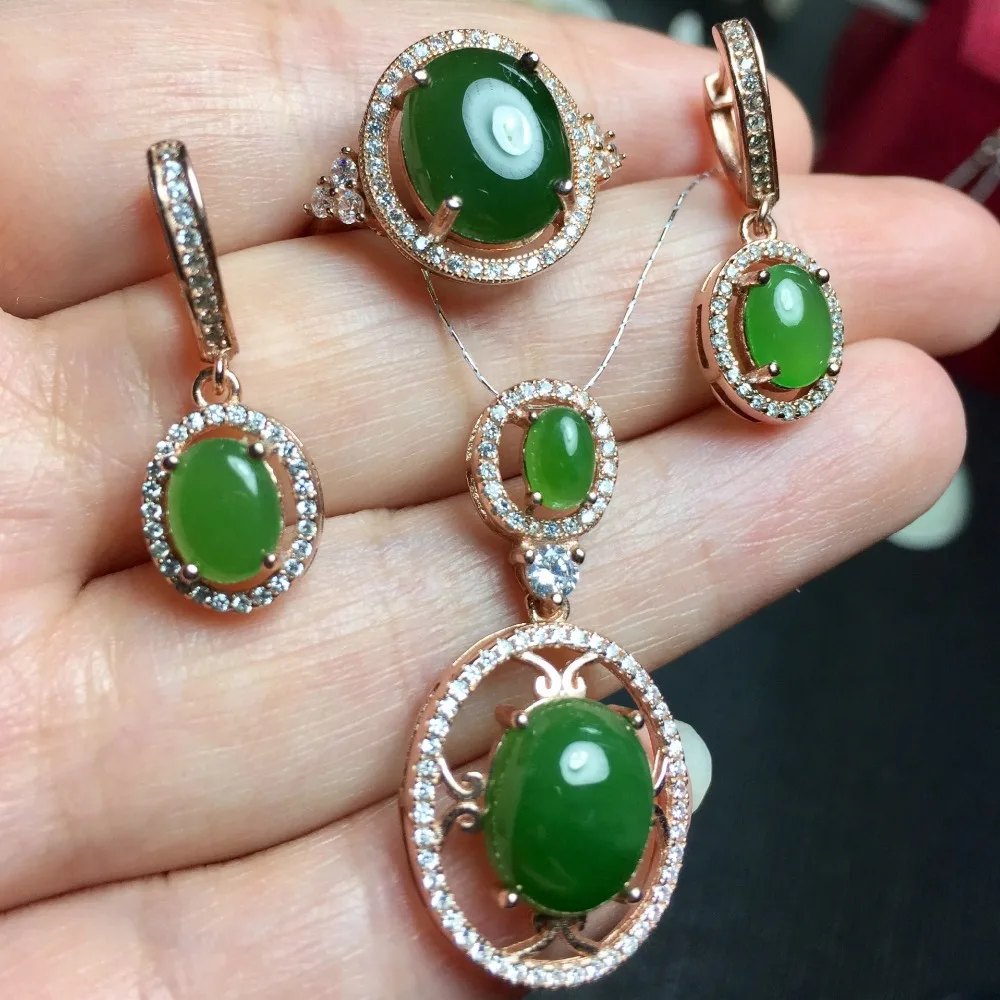 KJJEAXCMY boutique jewels 925 бриллиантовое ожерелье с натуральным яшмой Ожерелье Подвеска