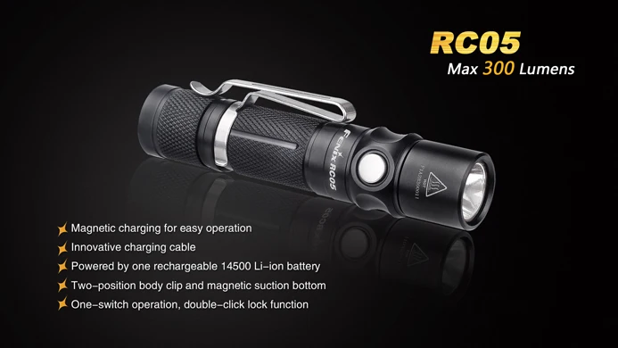 Новое поступление Fenix RC05 EDC светодиодный фонарь Магнитный разъем) и микро Зарядка