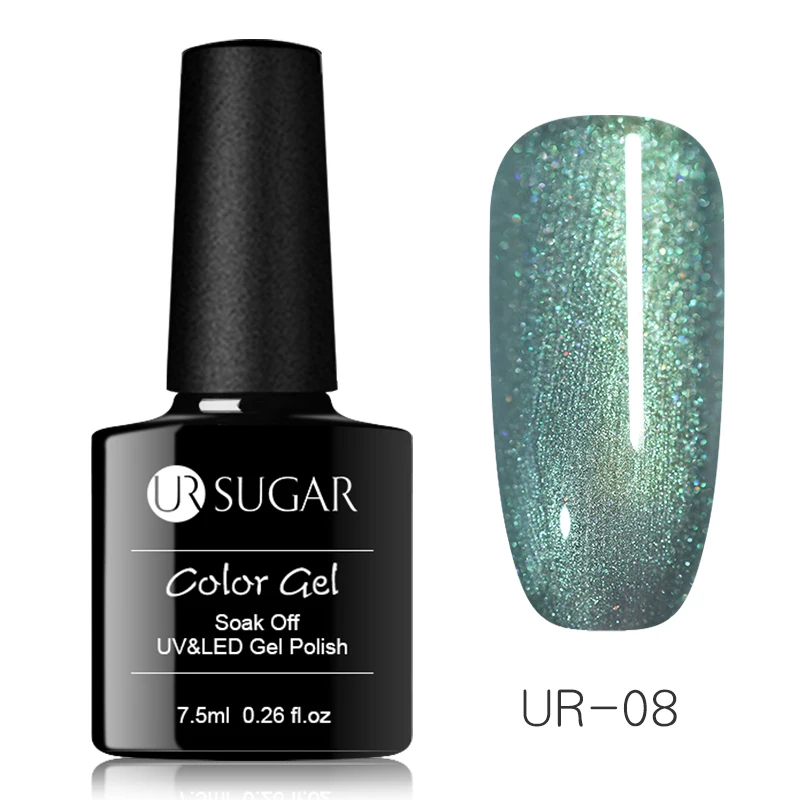UR-08 Ur Sugar жемчужная оболочка Гель-лак для ногтей Блестящий голографический блестящий гель замачиваемый УФ-Гель-лак 7,5 мл Гель-лак для маникюра - Цвет: UR-08