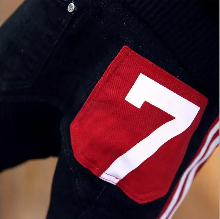 2018 весенние модные джинсы для маленьких мальчиков детские штаны детская одежда