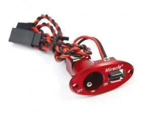 Miracle Овальный выключатель питания из алюминиевого сплава с кабелями Futaba / JR