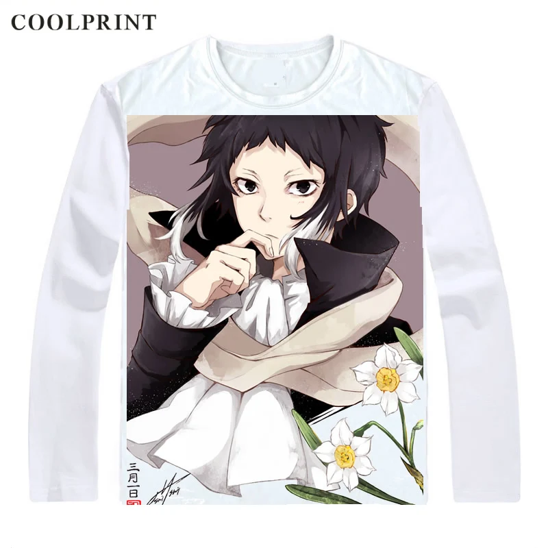 Coolprint Akutagawa Ryuunosuke футболка Bungou бродячие собаки литературная мужская футболка Повседневная Винтажная футболка с принтом Футболки с длинным рукавом - Цвет: Style 5