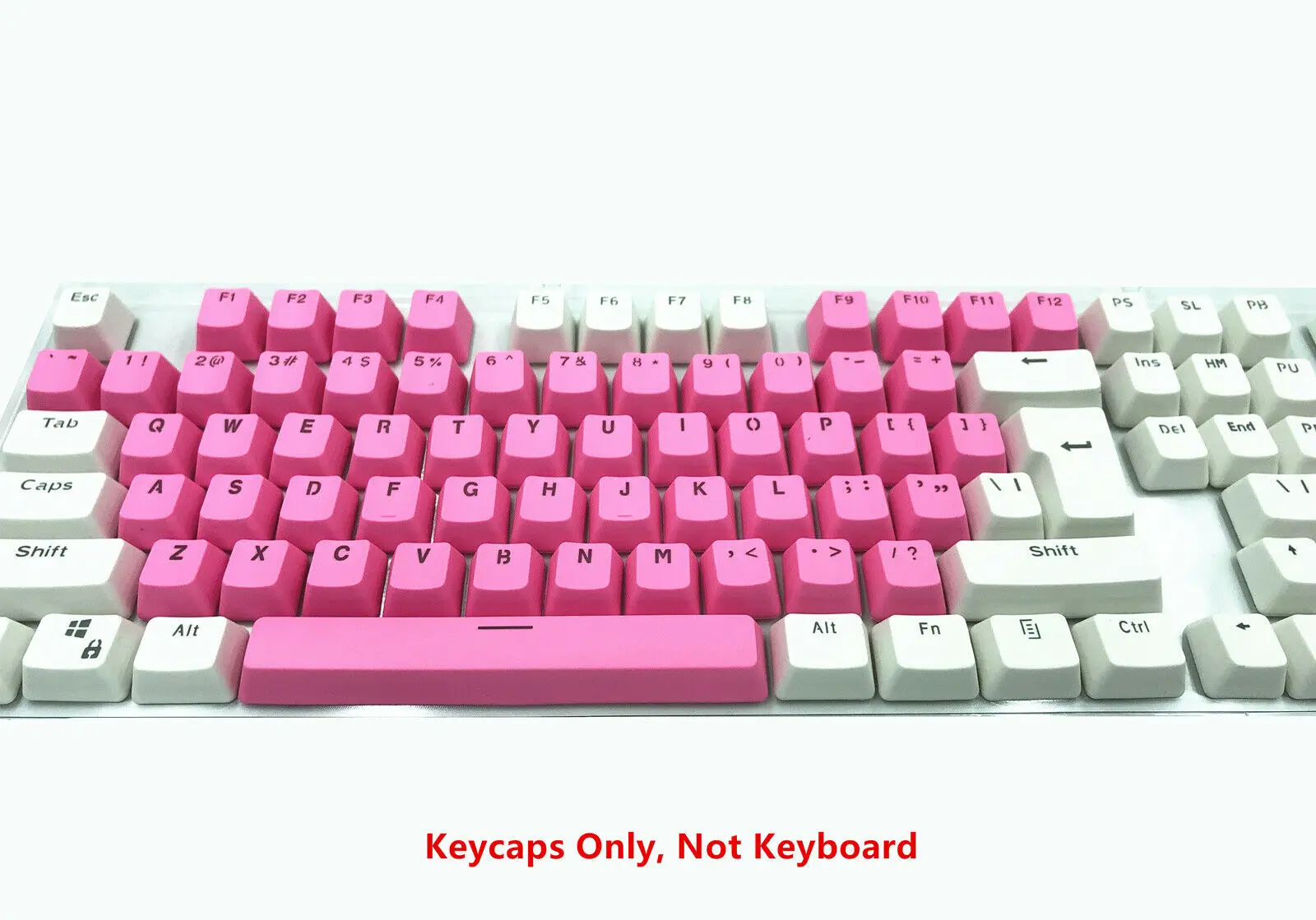87/104 ключей розовый белый PBT Doubleshot с подсветкой ключ крышка s ANSI OEM для вишни MX