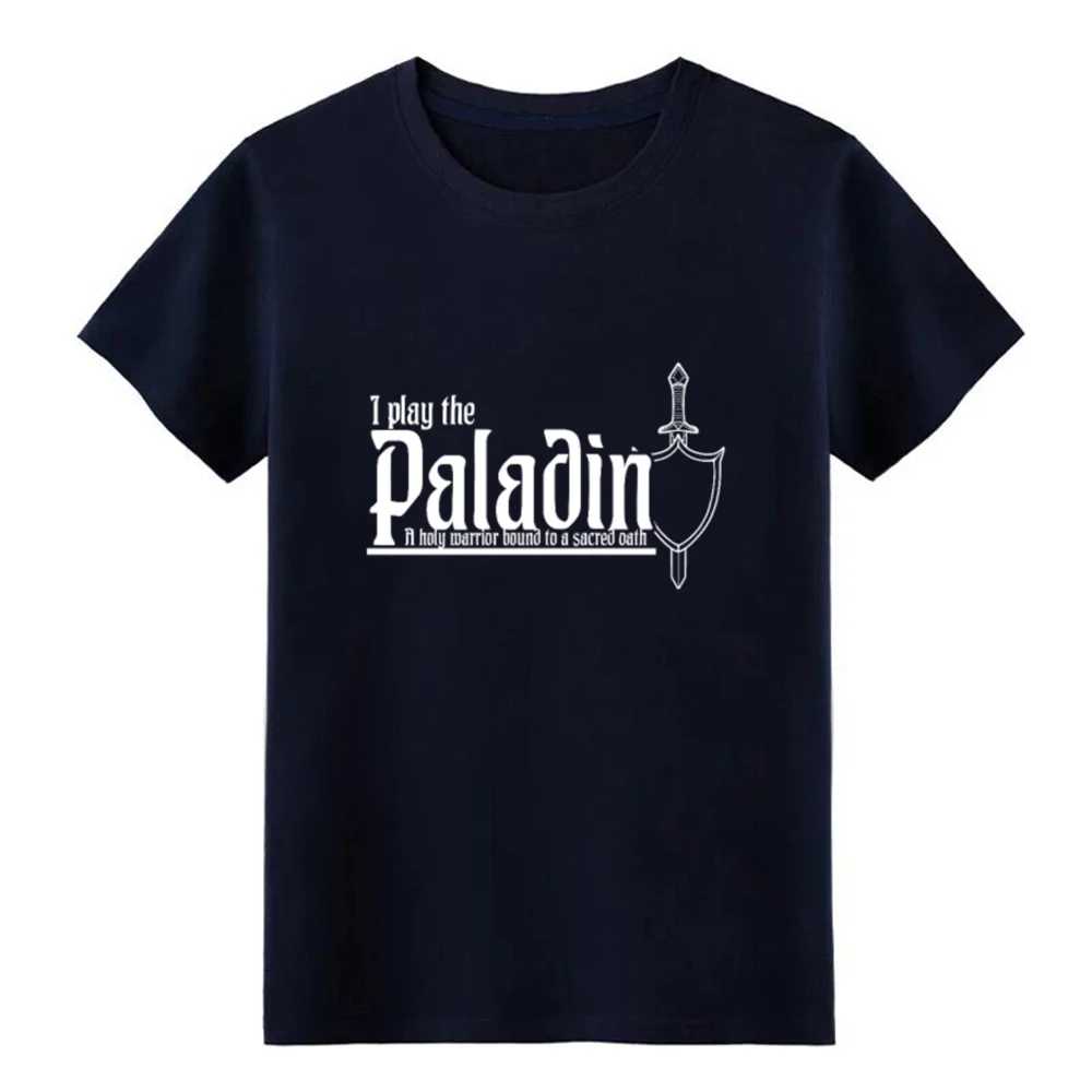 paladin tableto p class pen and paper dnd nerd geek t shirt Printing Short Sleeve round Neck clothing Anti-Wrinkle Spring | Мужская