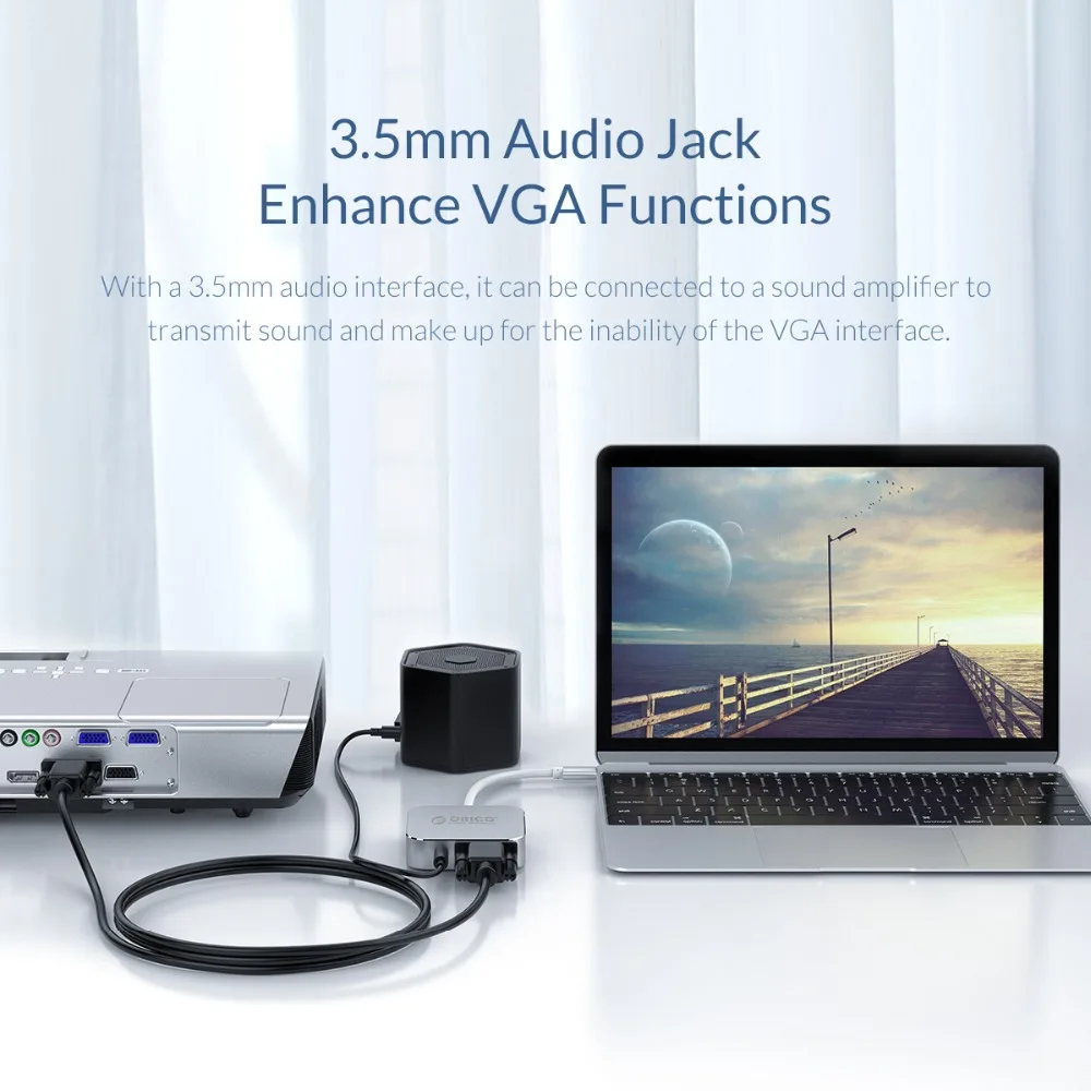 ORICO USB Type C к HDMI совместимый VGA Аудио USB3.0 адаптер док станция для MacBook Samsung Galaxy S10 3 0