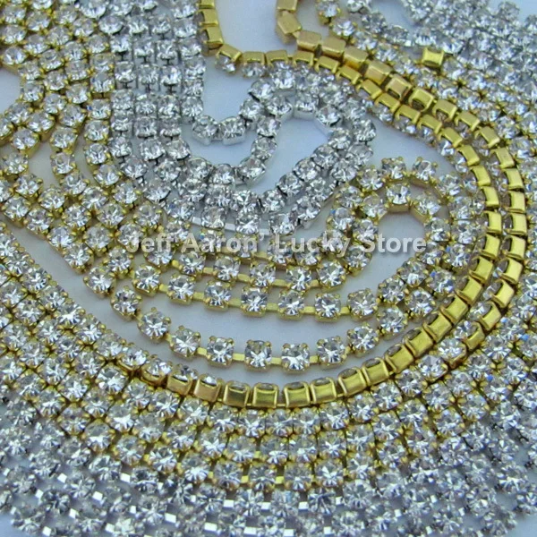 3D металлический дизайн ногтей Стразы украшения цепочка ювелирные изделия