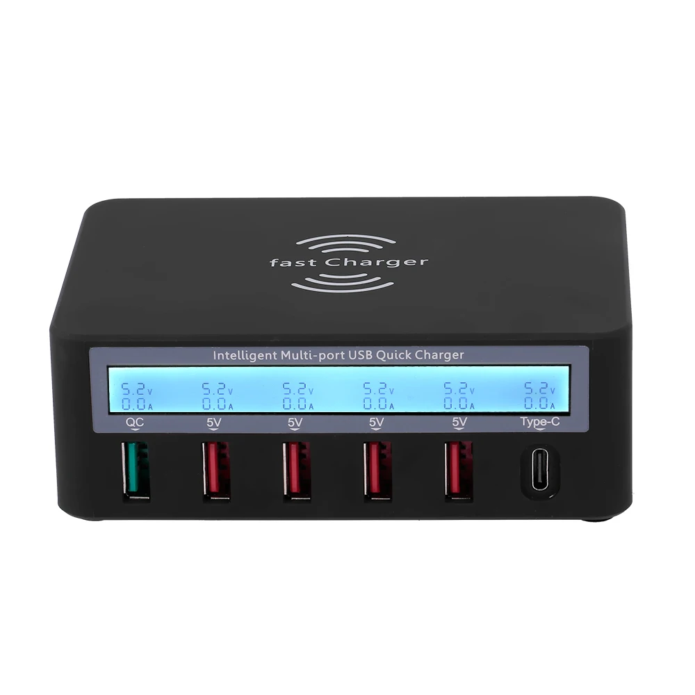 Умная зарядная станция с 6 USB портами и ЖК дисплеем|USB-гаджеты| |