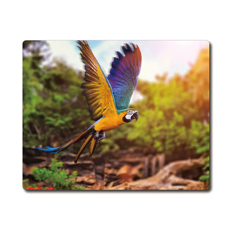 Коврик для мыши Flying the blue macaw с тяжелым плетением Противоскользящий резиновый