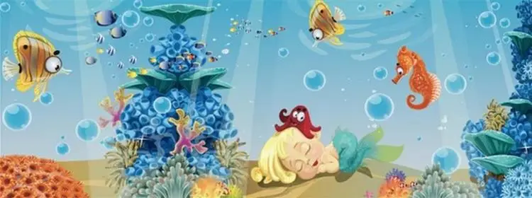

Custom photo wallpaper 3D stereo cute cartoon undersea world wallpaper mural children room kindergarten bedroom wallpaper