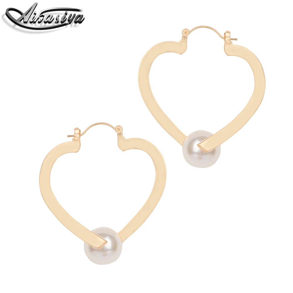 2019 новые высококачественные жемчужные серьги для женщин в форме сердца