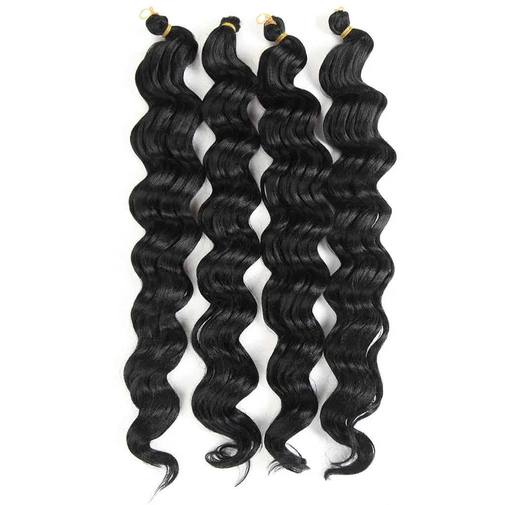 YXCHERISHAIR крючком косы синтетических плетение длинные волосы глубоко фигурные