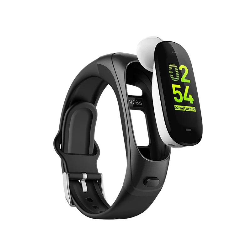 JingTider V08S спортивный умный браслет Bluetooth гарнитура кровяное давление монитор сердечного ритма Смарт-Браслет беспроводные наушники ответ на вызов