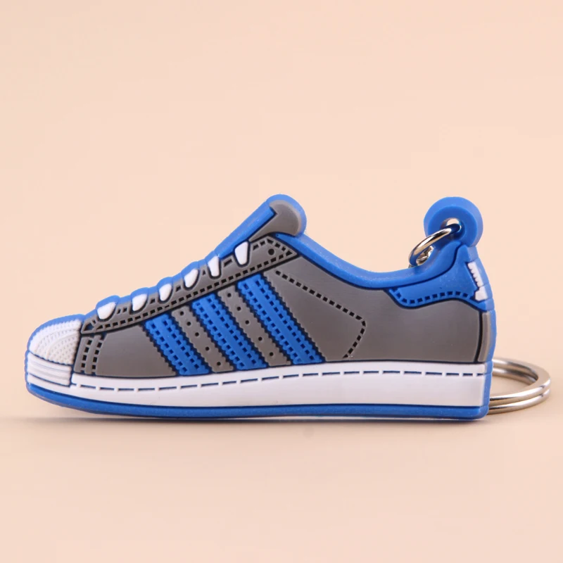 Photo Color1 Силиконовый мини брелок для ключей Jordan Shoe Superstars, брелок для женщин, мужчин и детей, подарок, баскетбольные кроссовки Porte Clef - Цвет: Photo Color1