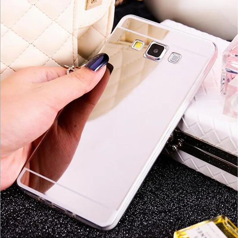 Роскошные Зеркало силиконовые случаях ТПУ для samsung Galaxy A3 A5 J3 J5 2016 2017 S3 S4 S5 S6 S7 край s8
