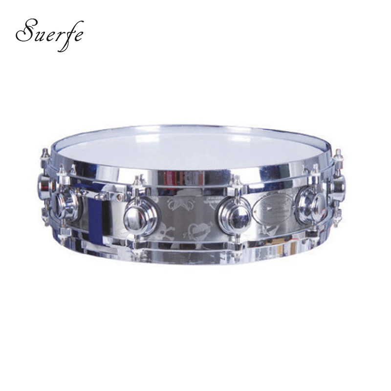 SUERTE 1"* 3,5" Snare барабан высокого качества корпус из нержавеющей стали Литой обруч барабан Ударные инструменты Musicais профессиональные