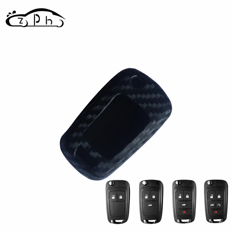 Автомобильный Стайлинг карбоновый чехол для ключей Chevrolet Cruze Aveo Trax Opel Astra Corsa Meriva