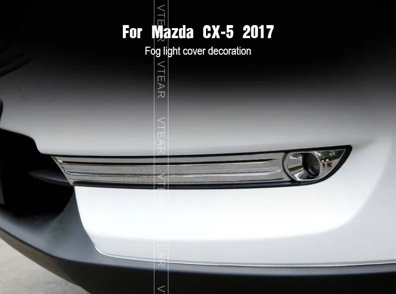 Vtear для мазда сх5 CX-5 аксессуары для передних и задних противотуманных фар крышка рамка отделка ABS хром Внешнее украшение автомобиля Стайлинг,автотовары