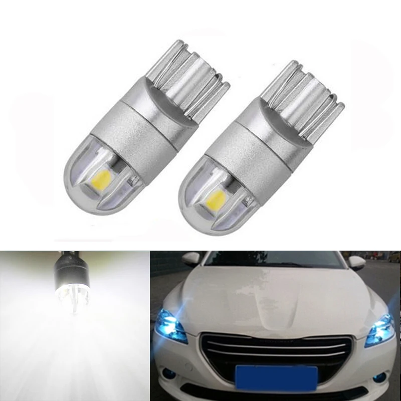 2x Canbus клина автомобиля W5W T10 светодиодный 3030 SMD Автоматическая лампочка для peugeot 307 206 301 207 2008 508 301 3008 406 507 208
