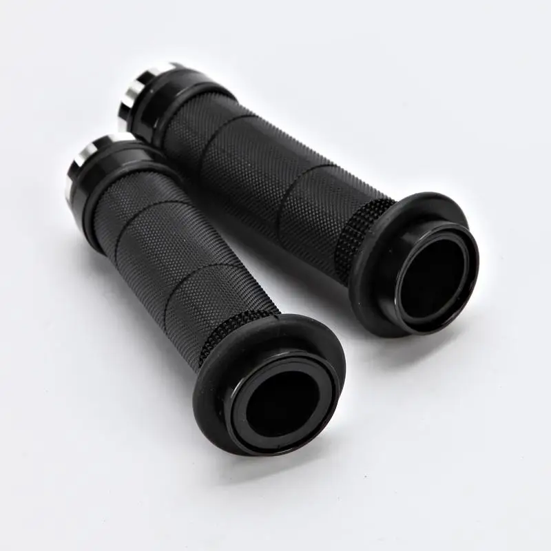 Пара Черный Алюминиевый Резина Мотоцикл Ручками Для Мотоциклов С 7/8 &quotЛевый