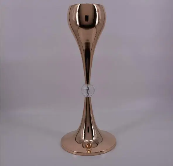

2018 New Style 60cm Gold Wedding Flower Vase Table Centerpiece Wedding Tall Flower Stand Holder Party Event Dinning Table Decor