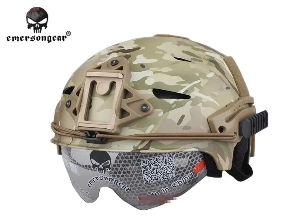 Шлем EMERSON EXF с защитными очками шлем для страйкбола EM8981|airsoft helmet multicam|helmet multicamexf bump |