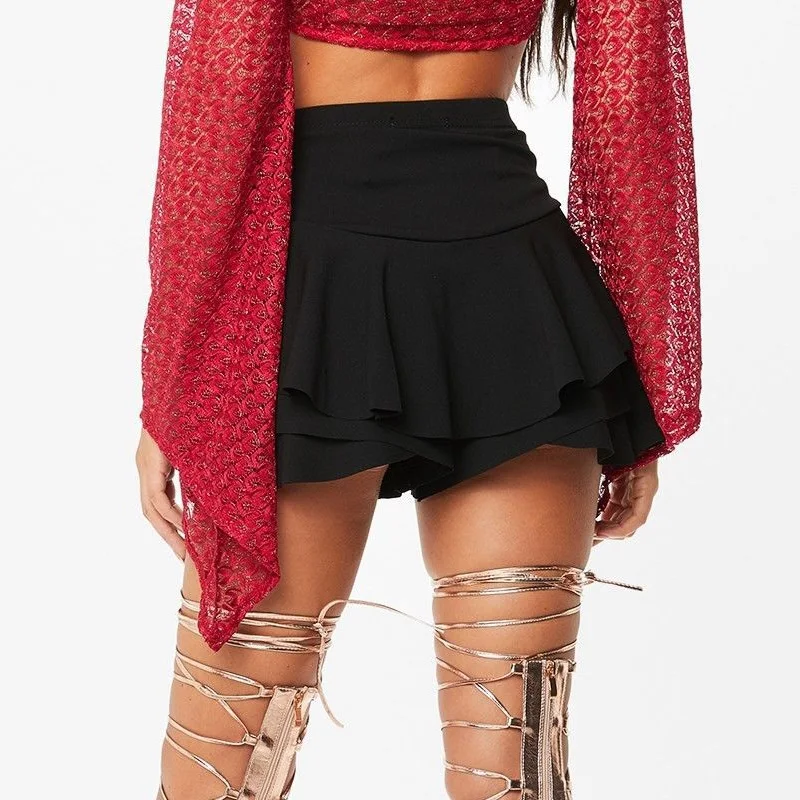 2017 Горячая Распродажа новинка женские Многослойные Шорты с оборкой Короткие