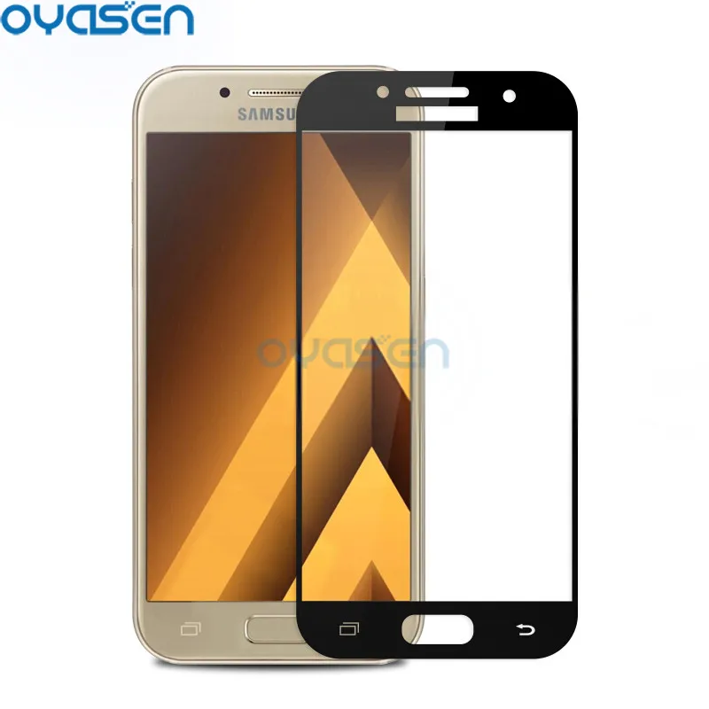 Полное покрытие закаленное стекло для Samsung Galaxy A7 2017 A720 A720F 5 7 дюймов 9H защитное